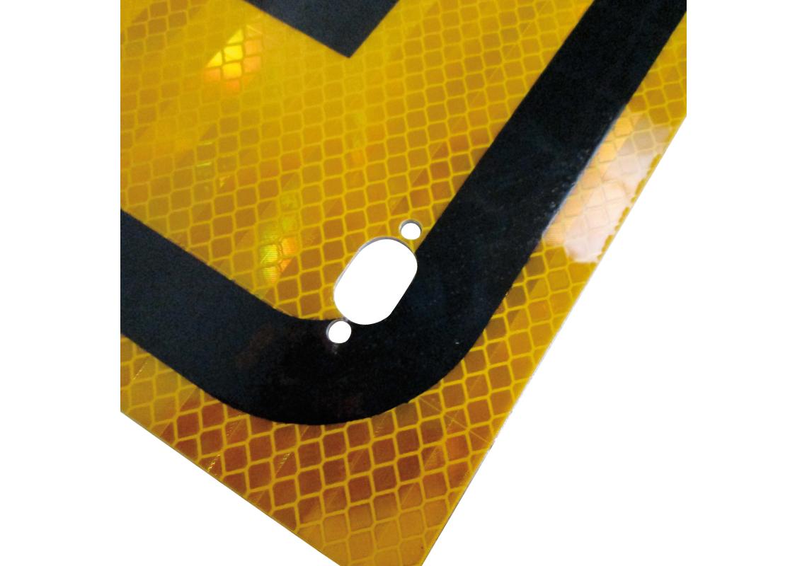 Single-sided adhesive sign for CONVOI EXCEPTIONNEL